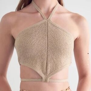 Cult Gaia | NWT | Imara Knit Top | Size M | Ecru